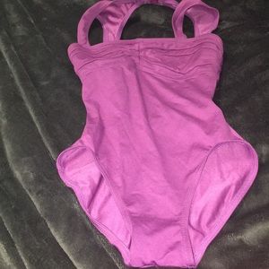 purple body suit